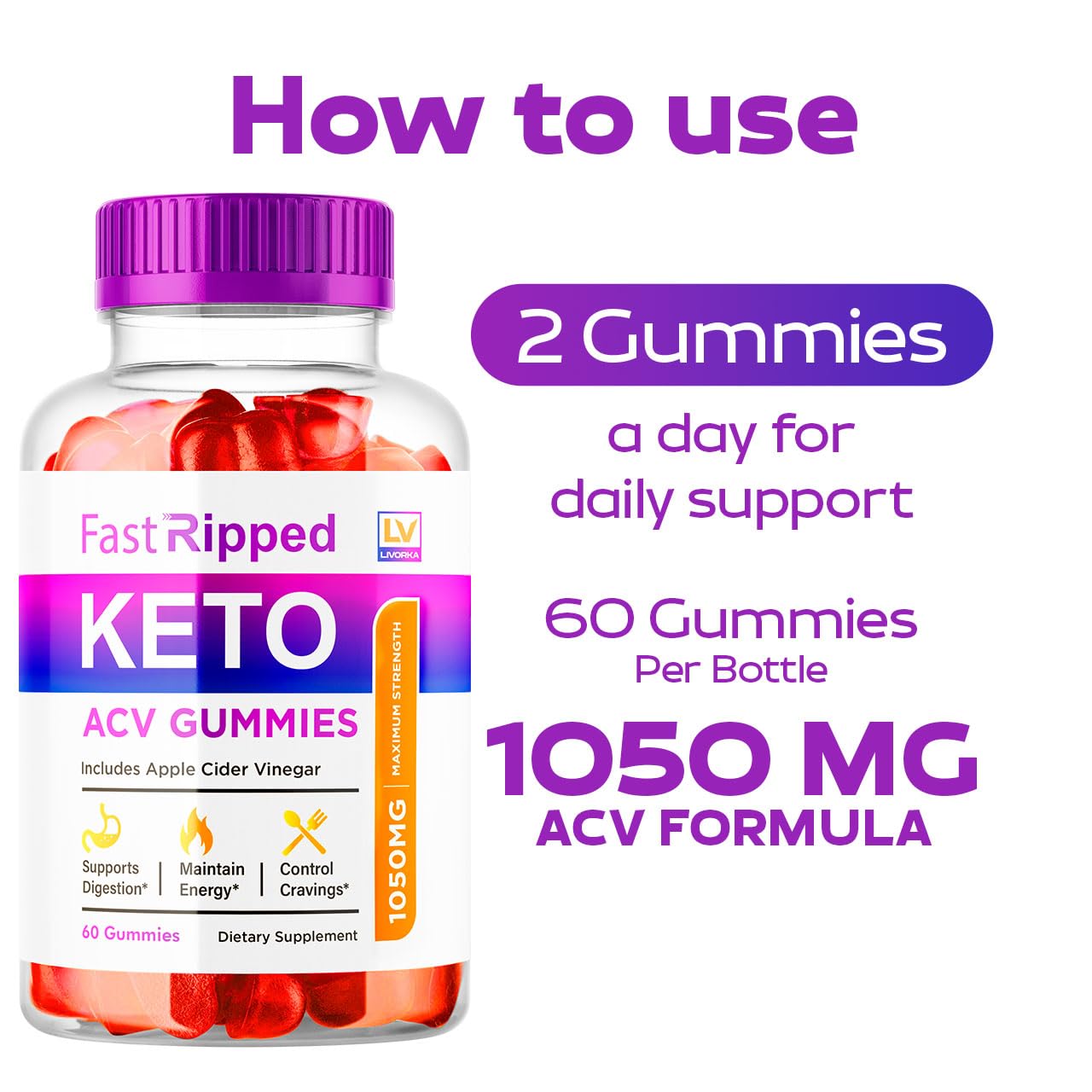 (3 Pack) Fast Ripped Keto ACV Gummies Advanced Weight Loss, Fast Ripped Weight Loss Gummies Keto+ACV, Keto ACV Gummies Ripped, Keto Fast, Ripped Keto, Fast Ripped Keto + ACV Gummies 1050mg, 3 Months