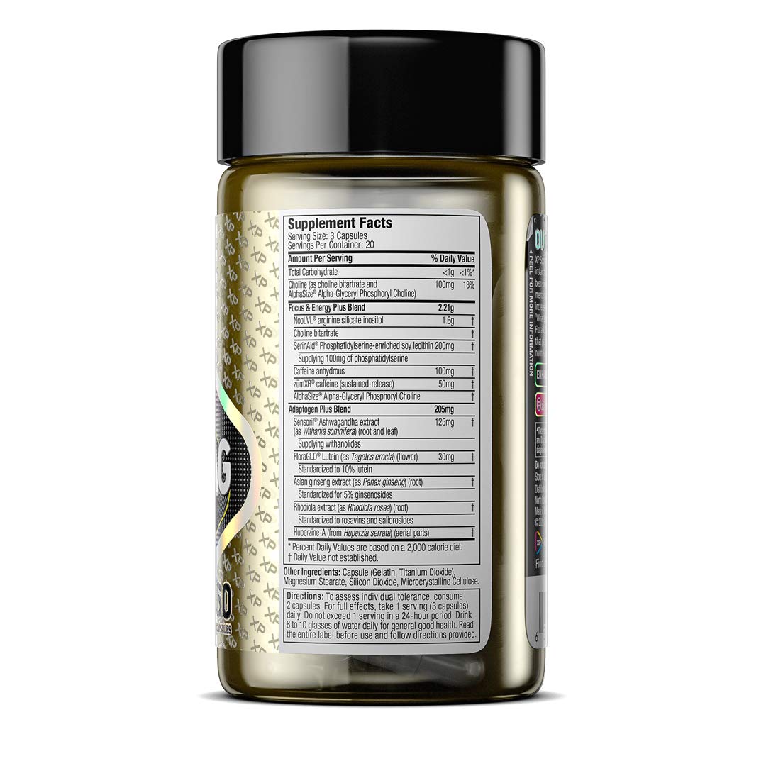 XP Sports Energy Supplements for Gamers - XP Sports Zero-Lag Energy Pills, outlast, 60 Count