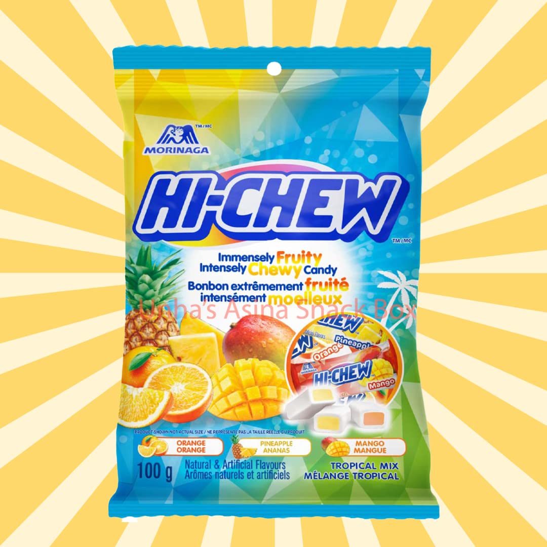 Hi Chew Candy 2 Different Flavors Fantasy Mix and Berry Mix Fruity Chewy Japanese Candy Variety Pack of 2 Tropical  Sour Mix
