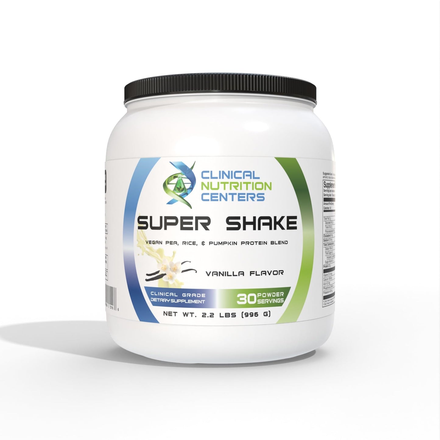 Super Shake Vanilla Protein Powder by Clinical Nutrition Centers 2.2 pounds (995 g)