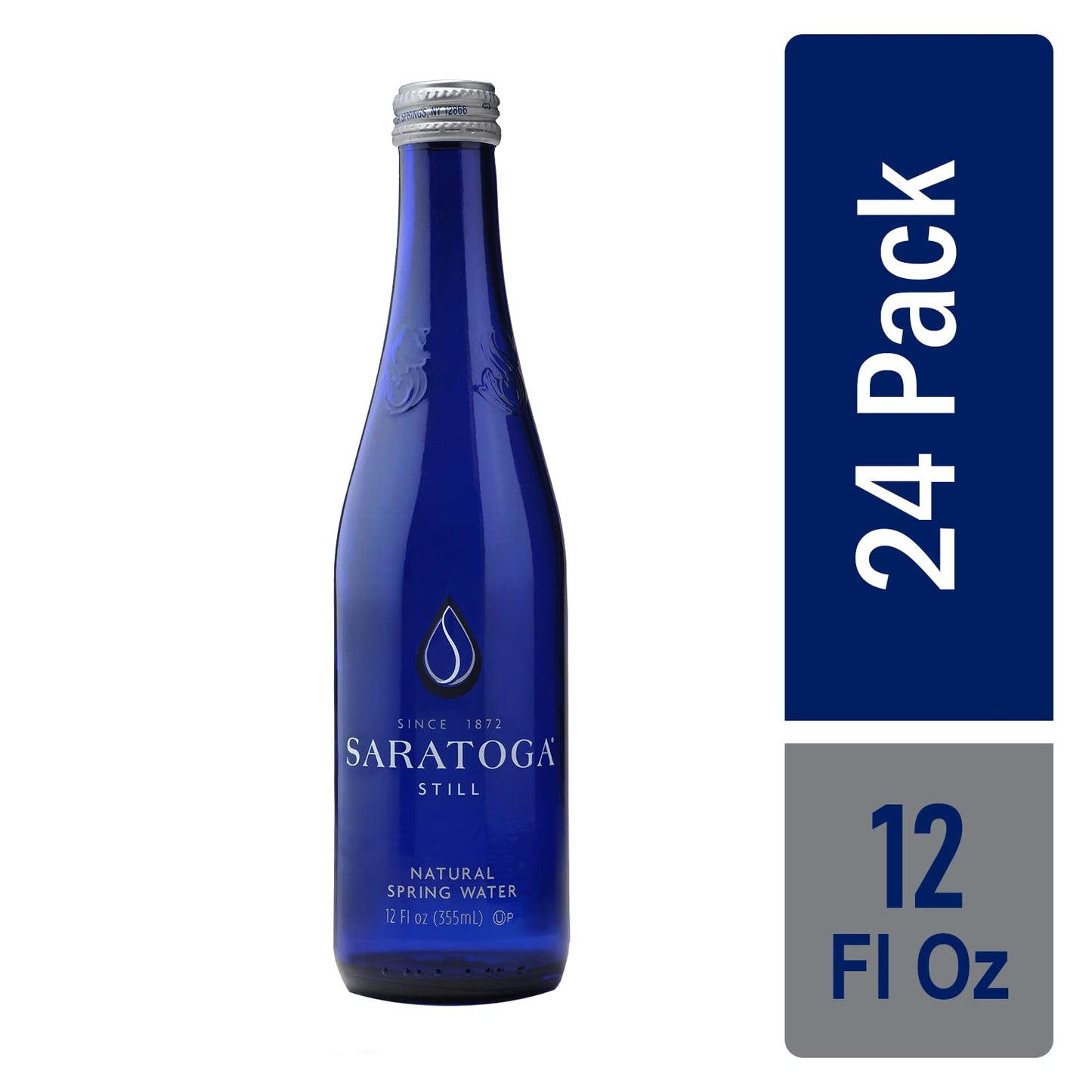 Saratoga Natural Spring Water  12 oz NonCarbonated Pack of 24