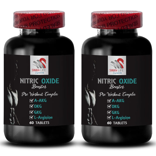 Strength focus - NITRIC OXIDE BOOSTER - nitric oxide, nitric oxide supplements for men, nitric oxide booster supplement, exercise energy, fitness boost, training support 2 Bottle 120 Tablets