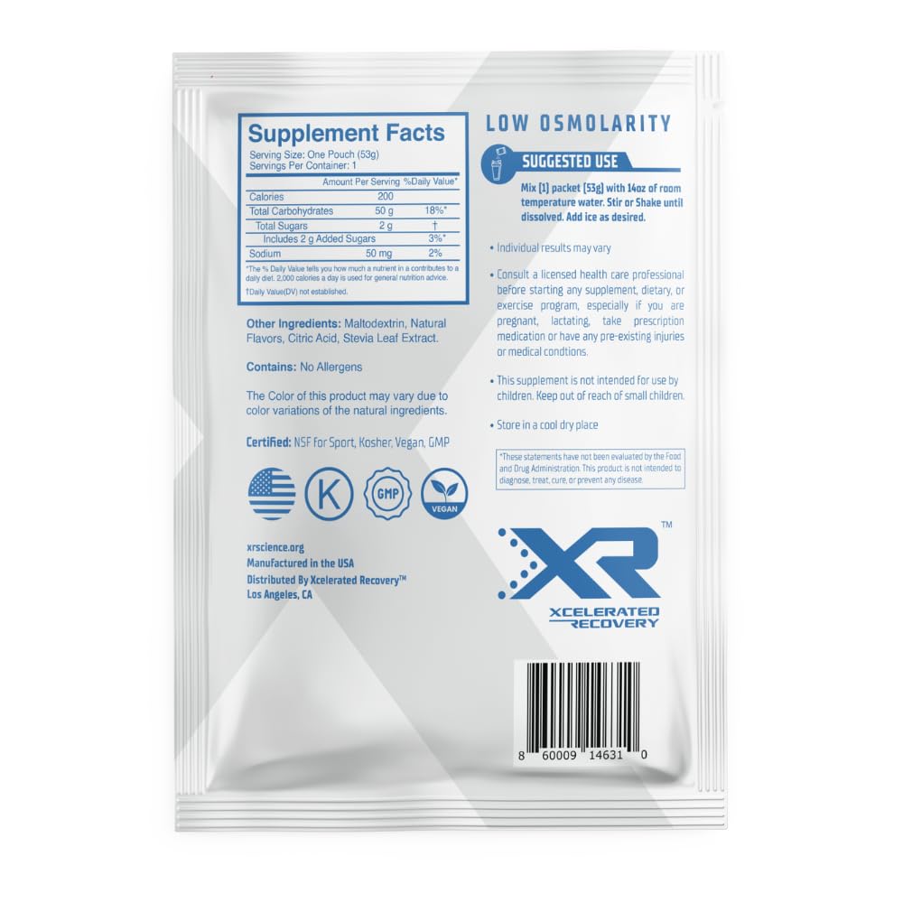 XR® Carbohydrate Loading Drink Mix | 7-Pack | Pre Surgery Drink | Pre Op Carb Loading | NSF Certified for Sport® in Coconut Lime Flavor