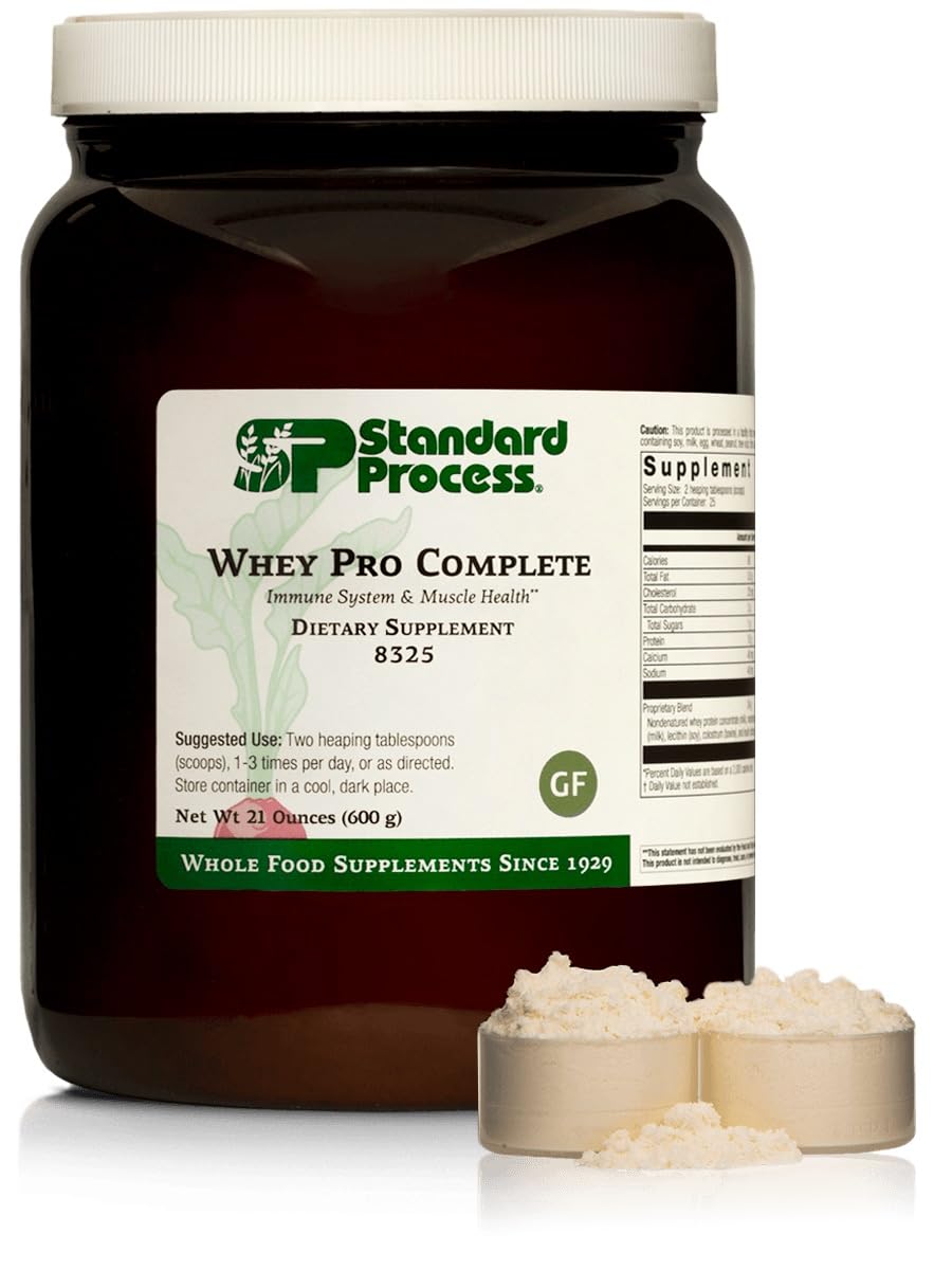 Standard Process Inc. Whey Pro Complete - Whole Food Immune Support with Colostrum, Chicory Root and Whey Protein Powder - 21 Ounce, 25 Servings