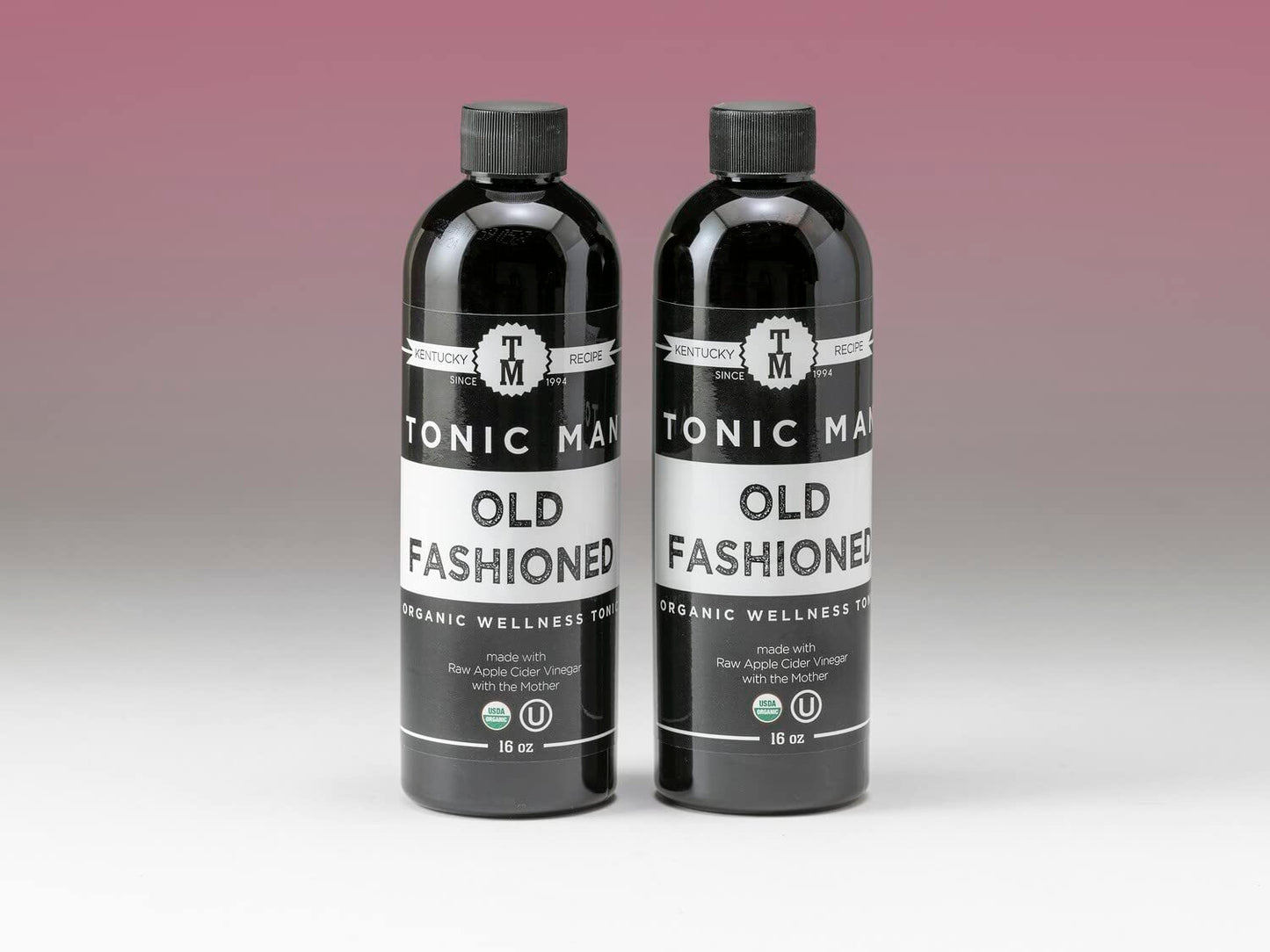 Tonic Man Old Fashioned Organic Wellness Herbal Tonic Made with Raw Apple Cider Vinegar Organic Herbs and Spices Energize Body  Immunity Booster NonGMO 16oz Bottle Pack of 2