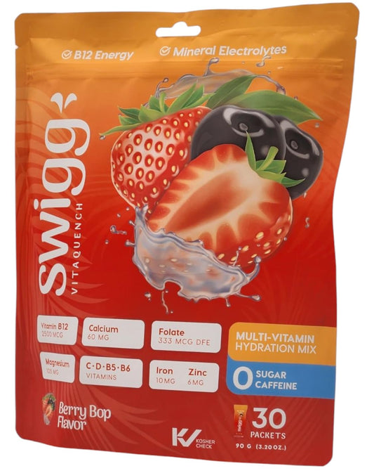Electrolytes Powder Packets Daily Multi Vitamin Water Hydration Packet Powder No Sugar 2500 mcg B12, C + D + B6, Folate, Iron Zinc + More