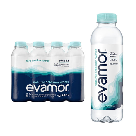 evamor Artesian Bottled Water  Single Source Naturally Alkaline and Full of Electrolytes Refreshing and Smooth Tasting Water for Hydration and Health 20 Fl Oz Bottles Pack of 12