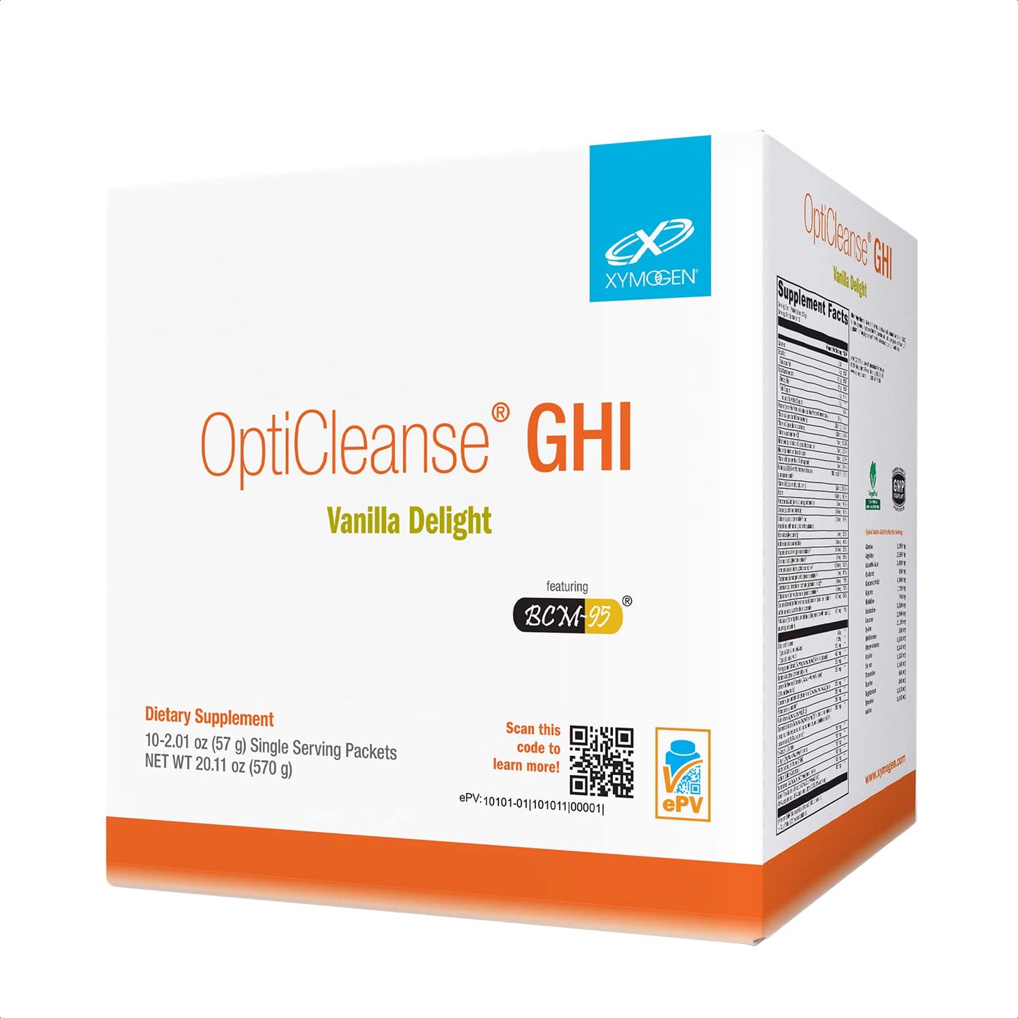 XYMOGEN OptiCleanse GHI Detox Gut Cleanse - Vegan Protein Powder with Liquid Vitamins for Digestive Health, Immmune Support + Liver Support - Sugar Free and Gluten Free - Vanilla Delight (10 Packs)
