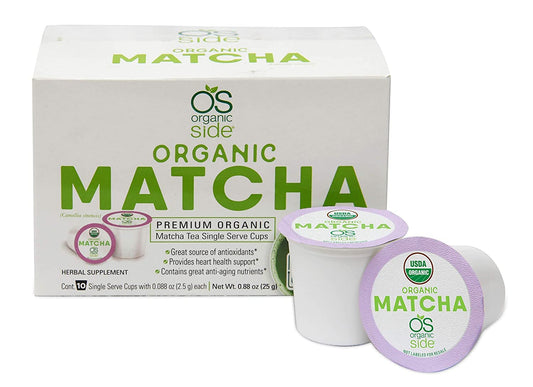 greenside Detox Herbal Tea Single Serve Cups Matcha - Contains Anti-aging nutrients and Antioxidants - Herbal Body Supplements - 10 Cups (3-gram Serving/cup)