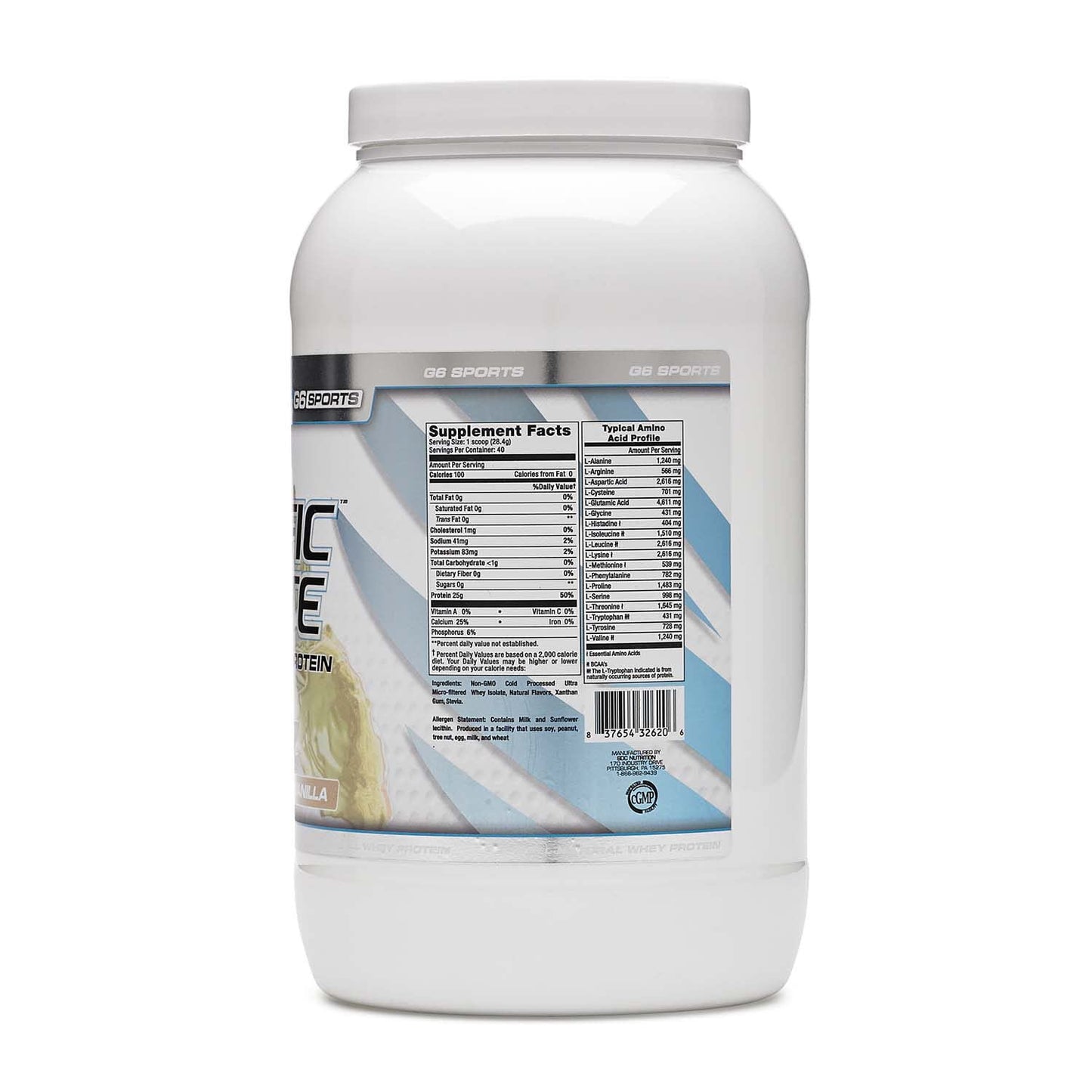 STI G6 Sports Prolific Isolate Whey Protein - Vanilla 2.5 lb(s).