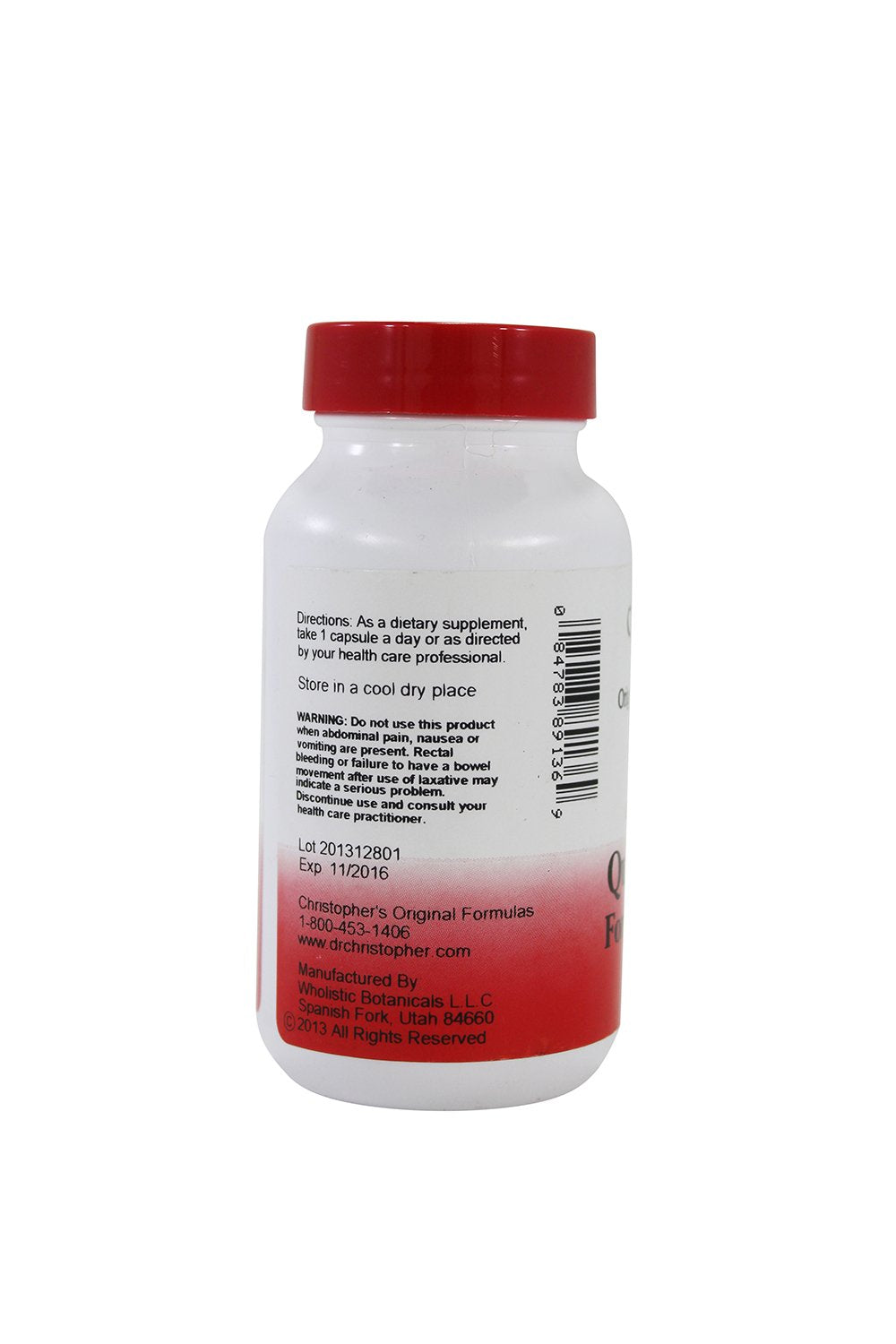 Dr. Christopher's Quick Colon Part 1 - 475 mg - 100 Vegetarian Capsules
