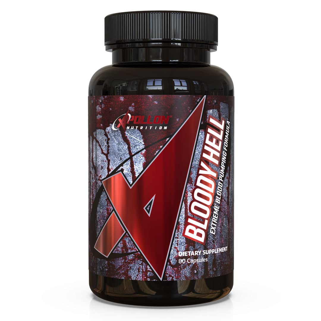 Apollon Bloody Hell - 3 Stage Pump & Nitric Oxide Maximizer with Nitrosigine, VasoDrive-AP, and CellFlow6 | 80 Capsules