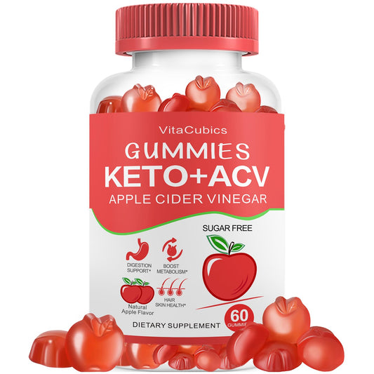 Keto ACV Gummies, Advanced Weight Loss Sugar Free 1000mg Apple Cider Vinegar Gummies with the Mother,Vitamin B6,B12 & Iodine Supplement for Women and Men for Digestion, Metabolism,Cleanse & Detox Diet