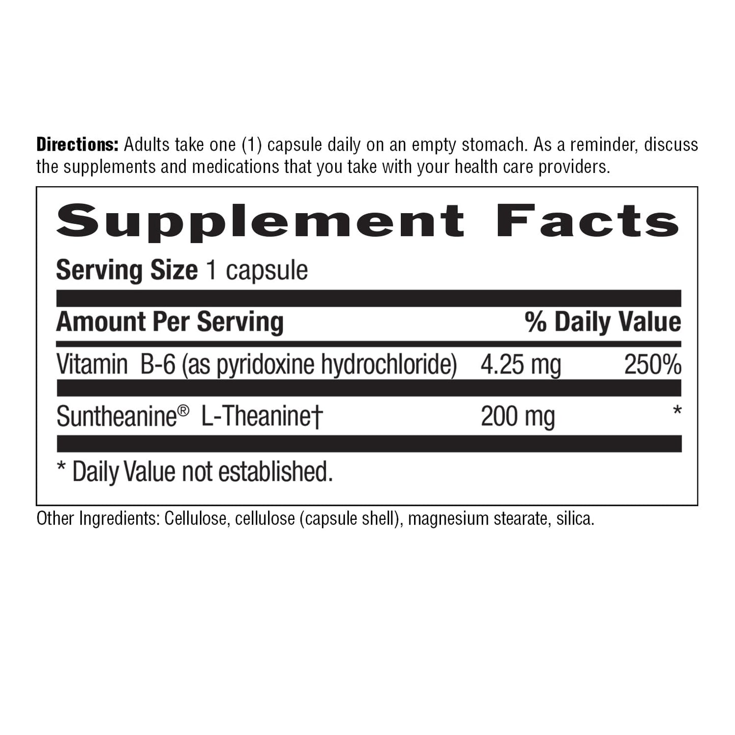 Country Life L-Theanine, 200 mg - 60 Vegan Capsules