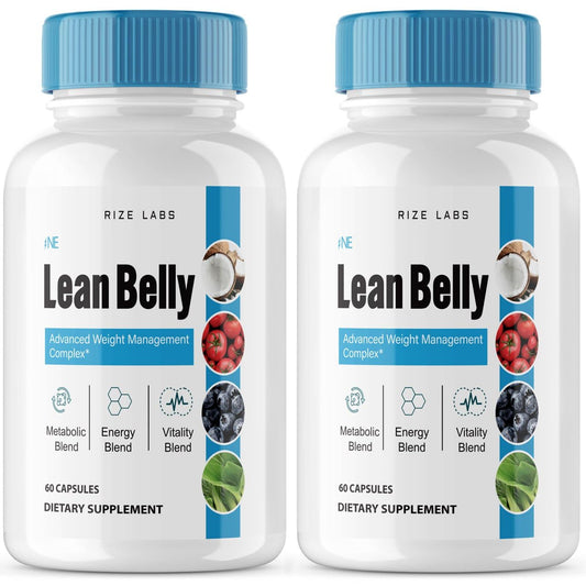 rize labs (Pack of 2 Lean Belly Juice Powder Capsules, Juice Formula Pills for Advanced Weight Loss, Superfood Supplement to Cleanse and Detox, Reviews (120 Capsules)