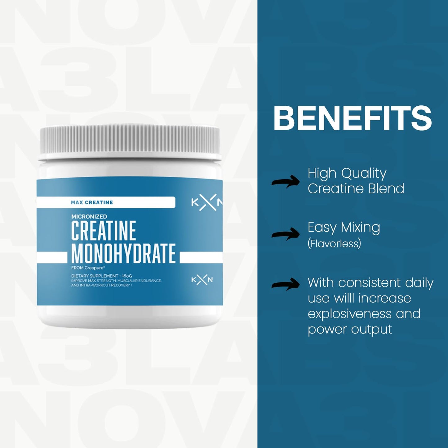 KompleX Nutrition Max Creatine Monohydrate from Creapture (30 Servings) - Maximize Performance, Enhanced Energy, Muscle Support, Brain
