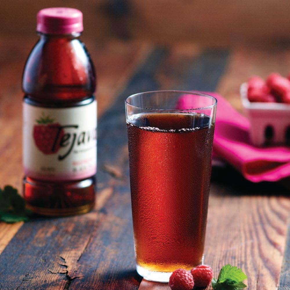 Tejava Unsweetened Raspberry Black Iced Tea 169oz PET Bottles Award Winning NonGMOVerified from Rainforest AllianceCertified farms 12 Pack