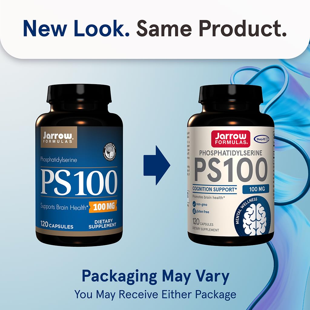 Jarrow Formulas PS-100 Phosphatidylserine - 100 mg - 120 Capsules