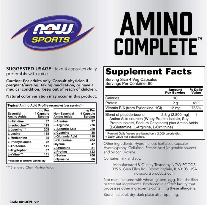 Sports Amino Complete with Vitamin B-6, 360 Capsules