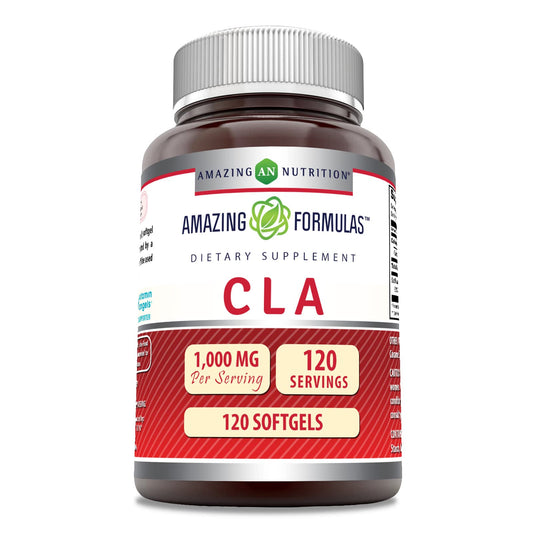 Amazing Formulas CLA 1000mg 120 Softgels Supplements | Conjugated Linoleic Acid | Non-GMO | Gluten Free