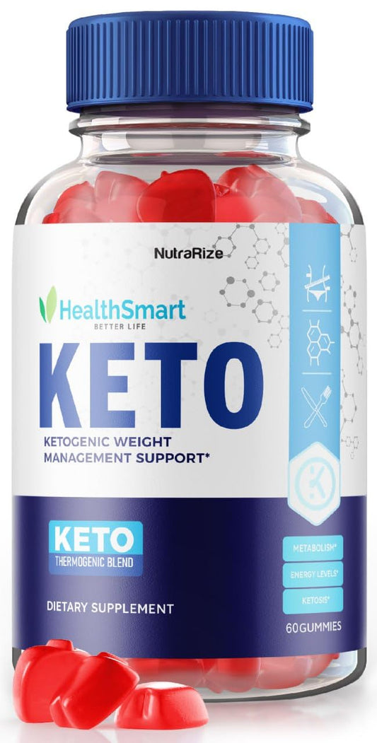 NutraRize HealthSmart Keto ACV Gummies for Advanced Weight Loss, Maximum Strength Supplement, Gomitas Reviews (60 Gummies)