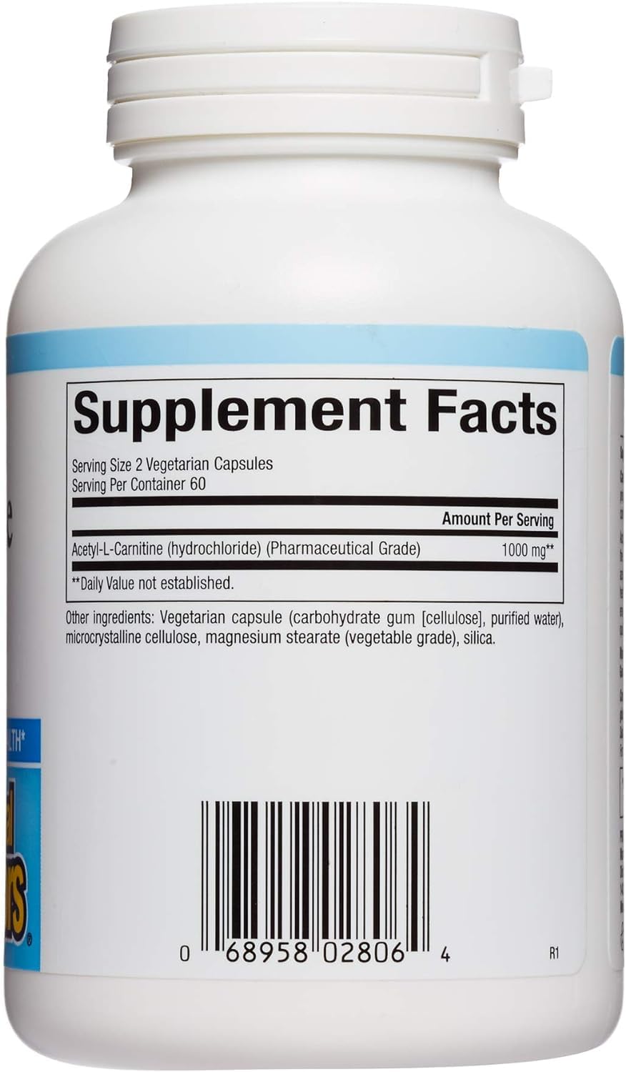 Natural Factors, Acetyl L-Carnitine 500 mg, Promotes a Healthy Memory, Concentration and Brain Function, 120 capsules (60 servings)