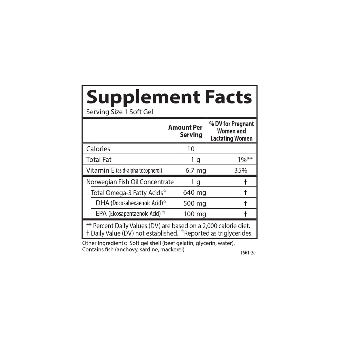 Carlson - Mother's DHA, 500 mg DHA, Prenatal Support, Fetal Development & Immune Health, 120 Softgels