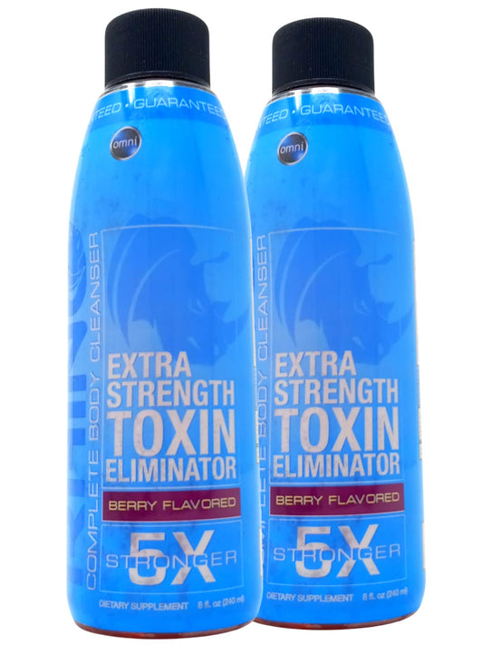 Wellgenix Omni Rhino - Extra Strength Toxin Eliminator - Same Day Detox Drink - Fruit Punch 8 fl oz (2 Pack)