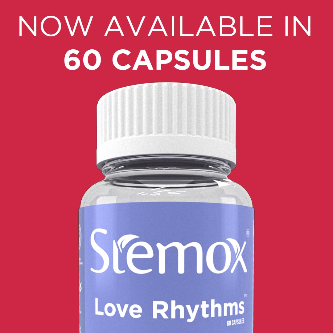 Stemox Love Rhythms 1200MG | L-Arginine | Tribulus Terrestris | L-Arginine Supplements for Men | 60 Capsules | Non-GMO | 100% Organic | Tribulus for Men | L-Arginine 1200MG Capsules
