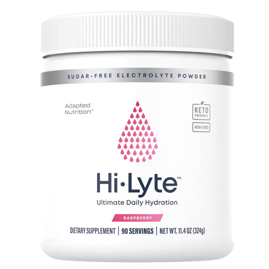 Hi-Lyte Raspberry Electrolyte Powder, Daily Hydration Supplement Drink Mix, 90 Servings | Sugar-Free, 0 Calories, 0 Carbs | No Maltodextrin. Gluten-Free | Supports Keto | Light Refreshing Flavor