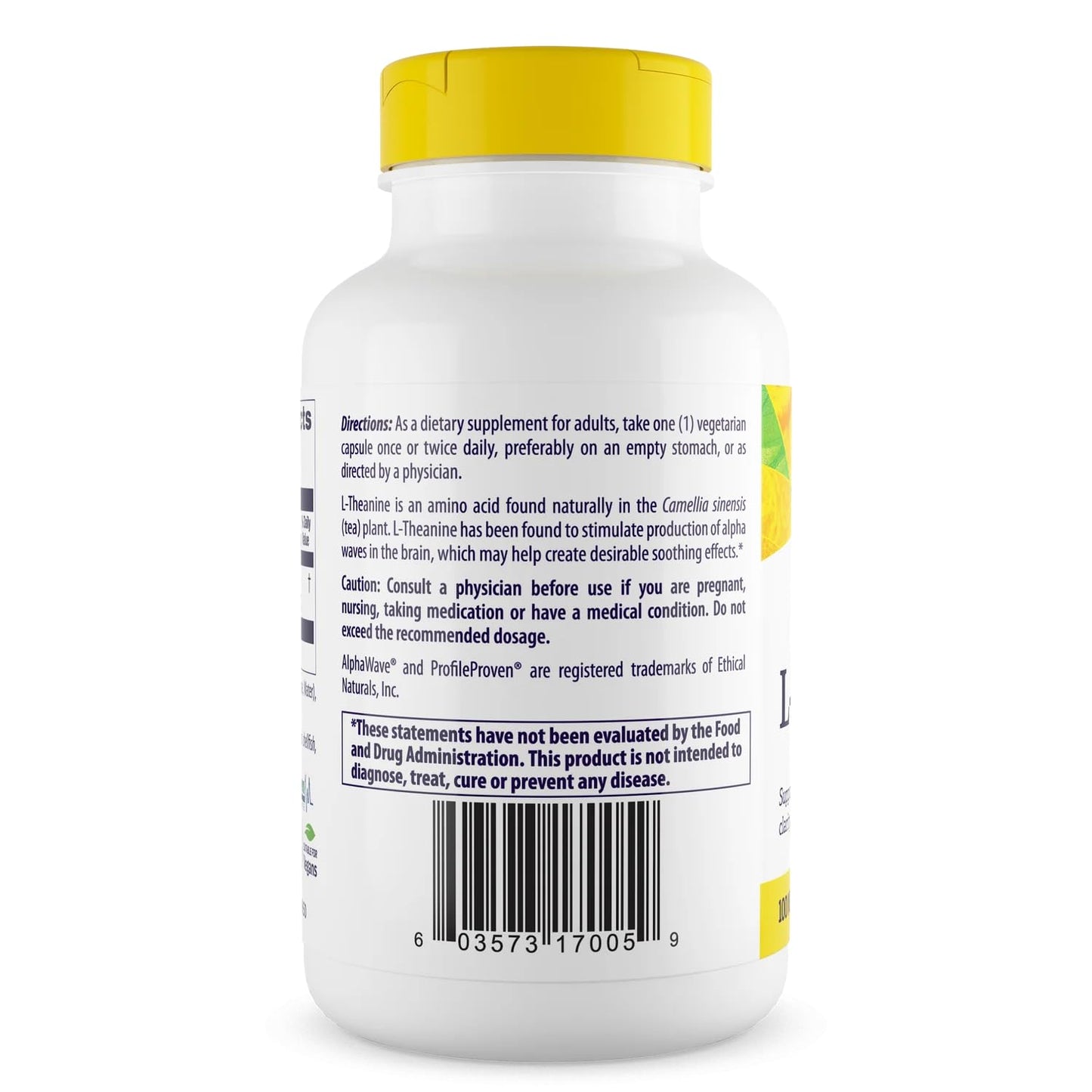 Healthy Origins L-Theanine 100 mg (AlphaWave, Supports Relaxation Without Drowsiness, Brain Support, Non-GMO, Gluten Free), 180 Veggie Caps
