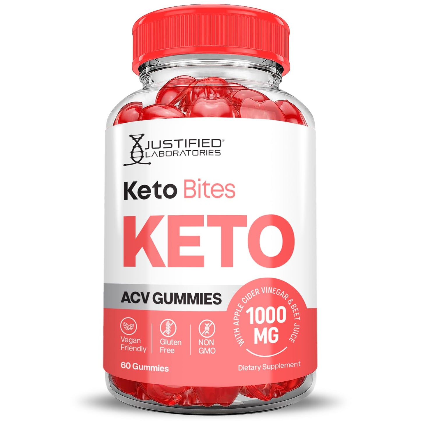 (2 Pack) Keto Bites Keto ACV Gummies Advanced Formula 1000MG Keto Bites Keto Gummies Apple Cider Vinegar Formulated with Pomegranate Beet Juice Powder B12 Vegan Non GMO 120 Gummys