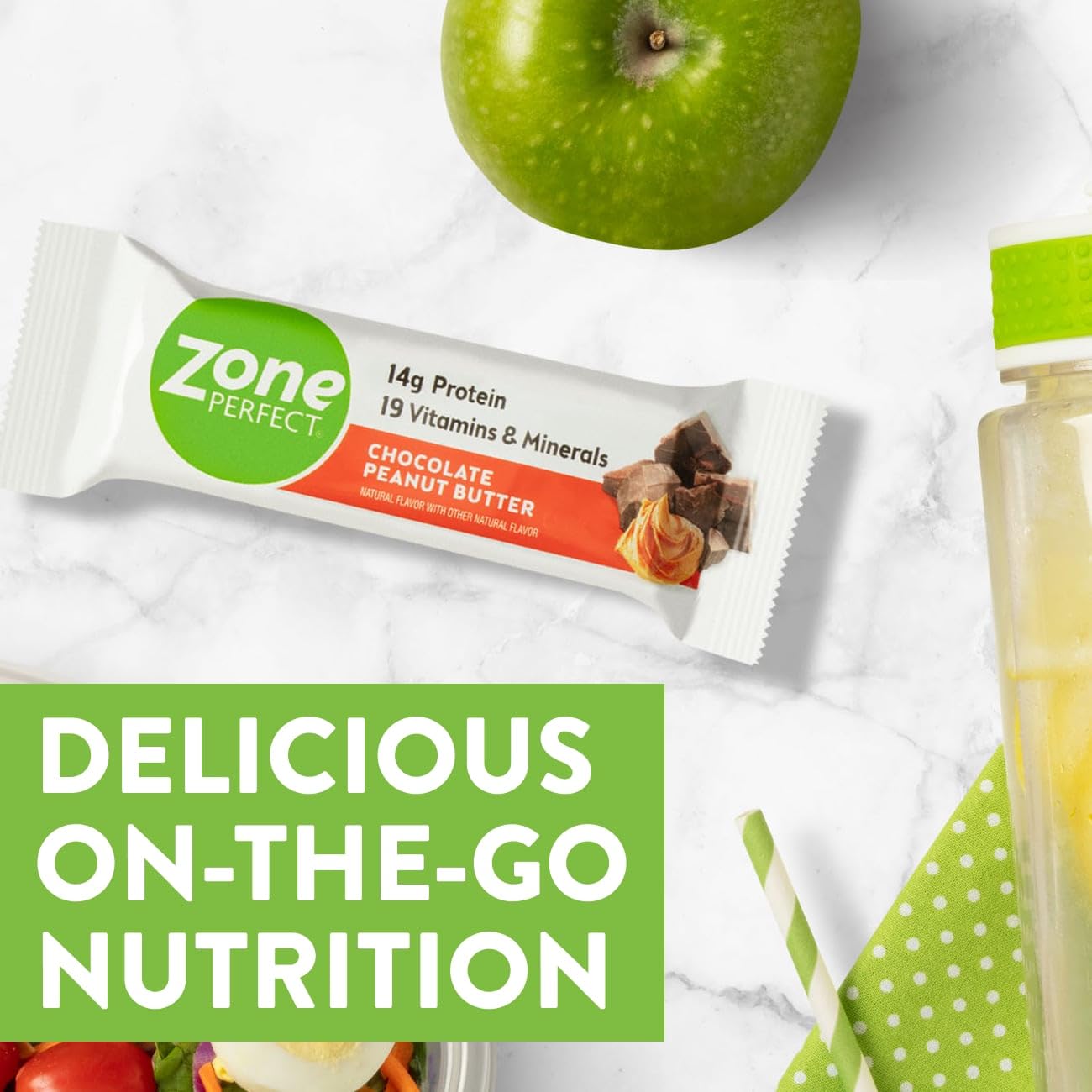 ZonePerfect Protein Bars 14g Protein 19 Vitamins  Minerals Nutritious Snack Bar Chocolate Peanut Butter 20 Bars