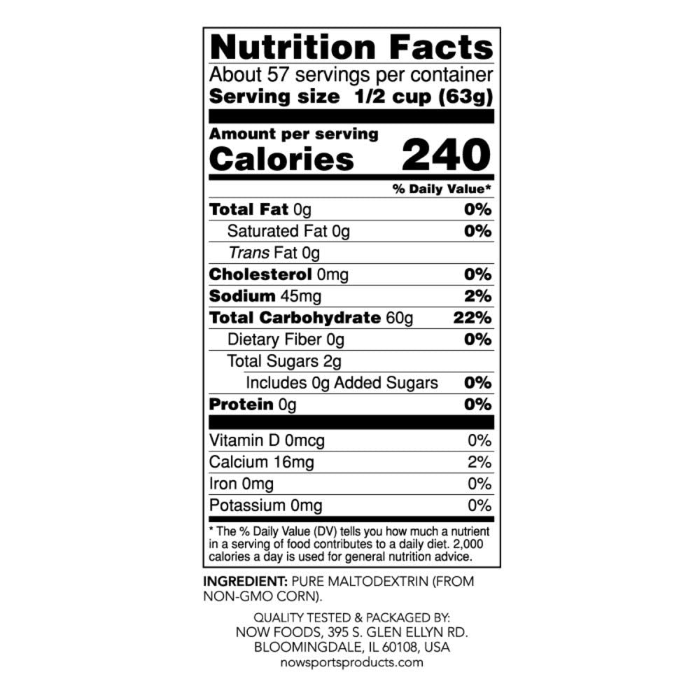 NOW Foods Sports Nutrition, Carbo Gain Powder (Maltodextrin), Rapid Absorption, Energy Production, 8-Pound