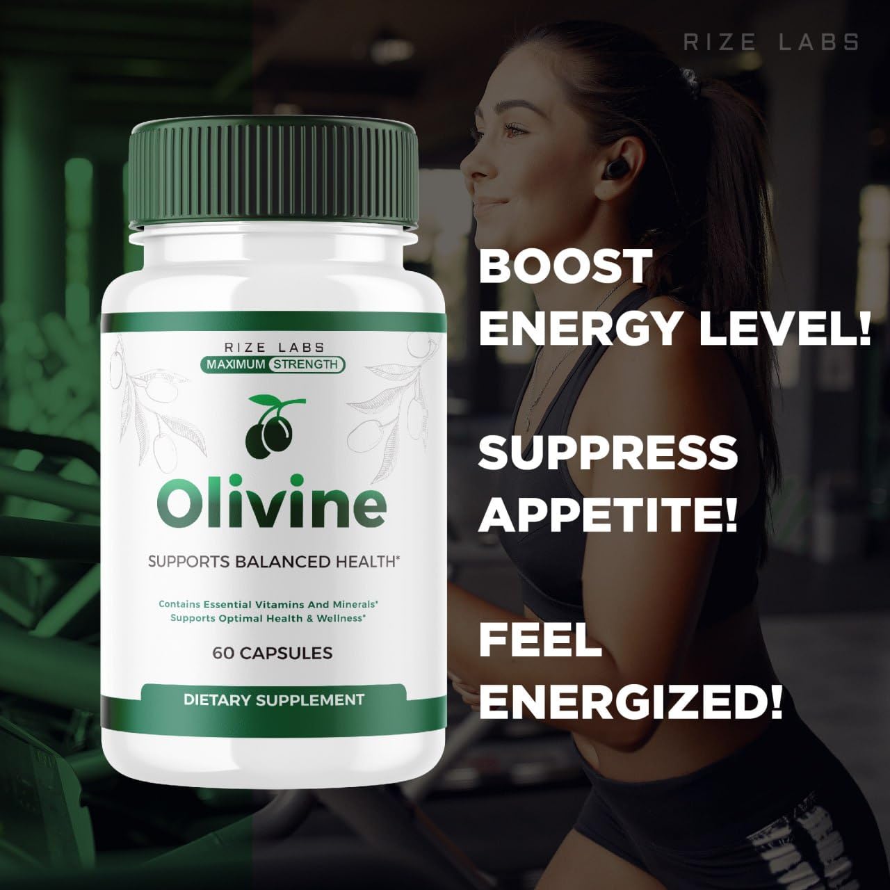 rize labs (3 Pack) Olivine Weight Loss Supplement, Olivine Superfood Capsules for Total Body Wellness and a Healthy Lifestyle, Olivine Pills for Leaner Physique, Olive Vine Reviews (180 Capsules)