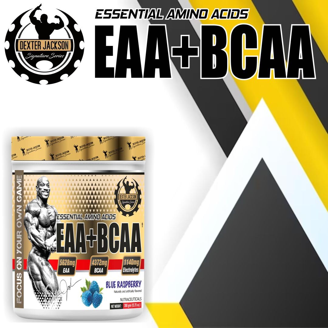 DEXTER JACKSON Gold Series EAA+BCAA | 390g (30 Serving, Blue Raspberry)