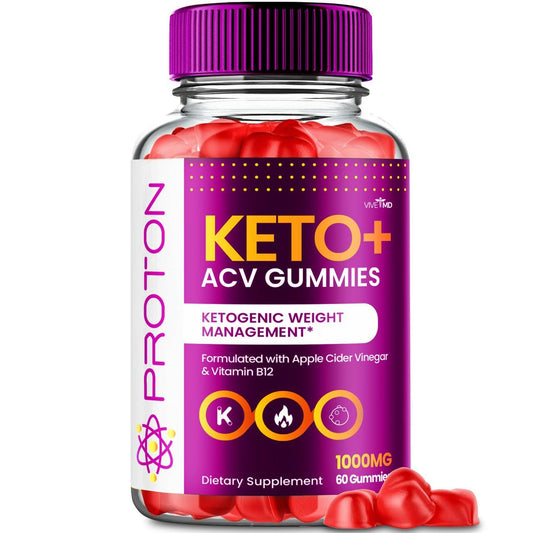 VIVE MD Proton Keto ACV Gummies Advanced Weight Management, Protein Keto ACV Gummies, Proton Keto Plus Gummies with Apple Cider Vinegar Supplement 1000mg, Proton Keto+ACV Gummies Reviews (1 Pack)