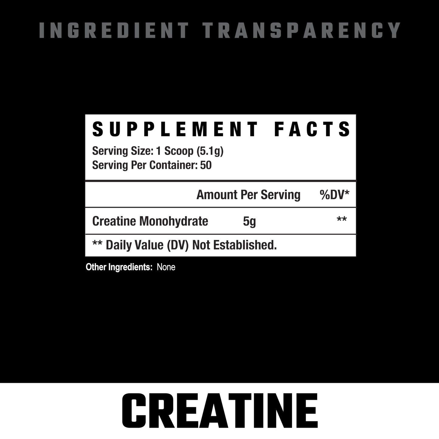 Axe & Sledge Supplements Basics Creatine, Enhances Strength, Increases Lean Body Mass, Boosts Performance, Unflavored, 50 Servings