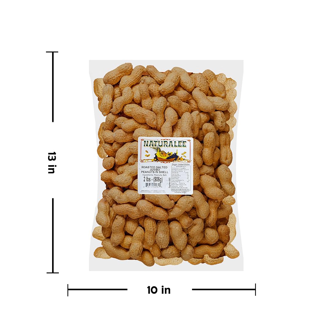 Naturalee Peanuts In Shell 2 lbs  Roasted Salted  Natural Healthy Snack
