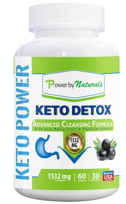 Power By Naturals Keto Detox & Support - Herbal Blend for Energy & Digestive Balance - 60 Capsules
