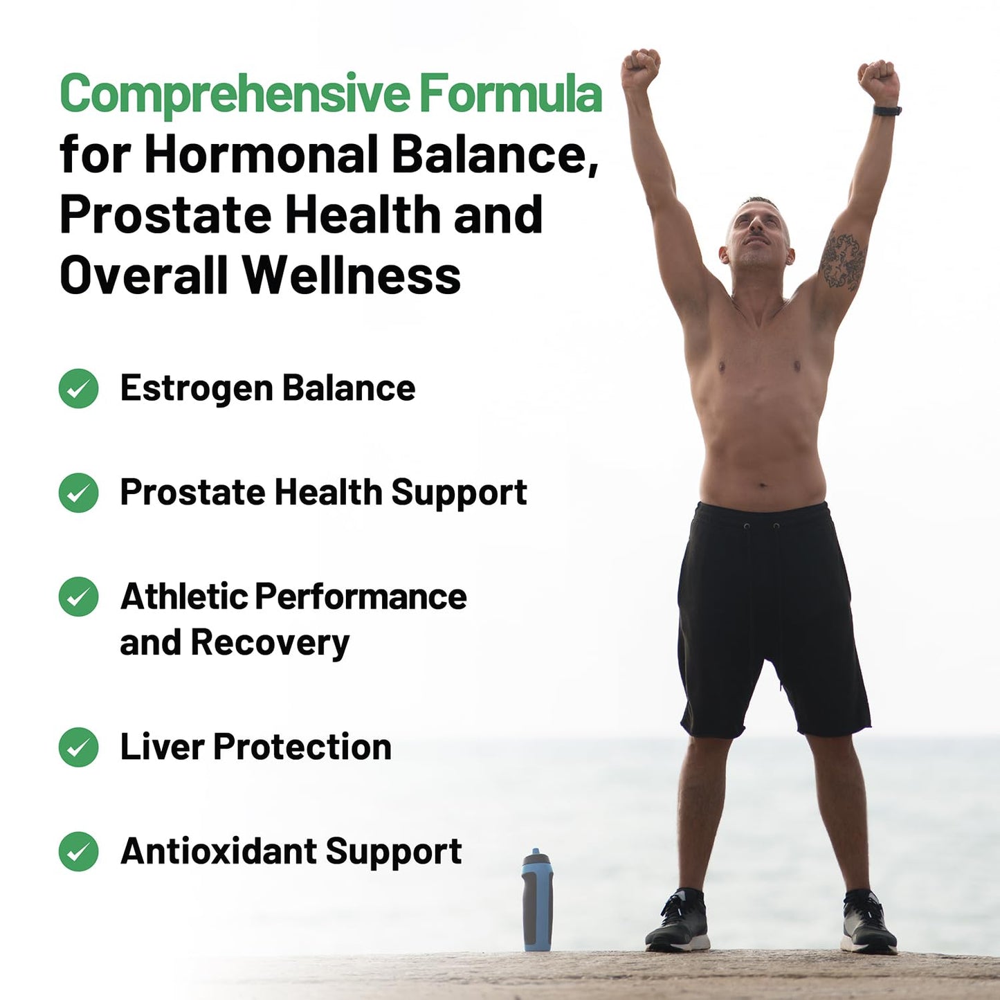 Premium DIM Supplement for Men | Estrogen Blocker & Aromatase Inhibitor | Diindolylmethane, Nettle Root Extract, Magnesium Glycinate & Sulforaphane | Hormone Balance & Liver Protection | 60 Capsules