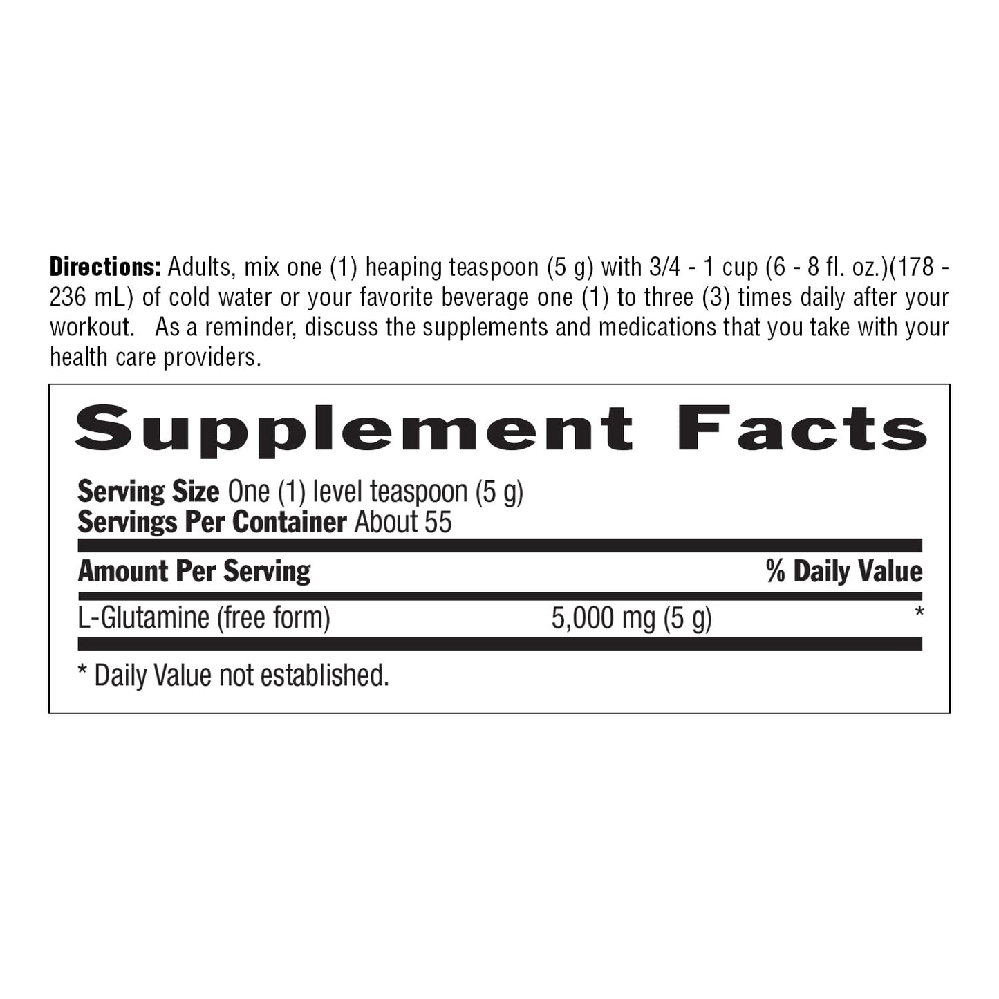 Country Life Glutamine Pure Powder - 5000mg L-Glutamine - Muscle Tissue, Gut Health, Immune Support - Gluten-Free Certified - Ideal Pre/Post Workout Amino Acid Supplement, 55 Servings, 9.7oz