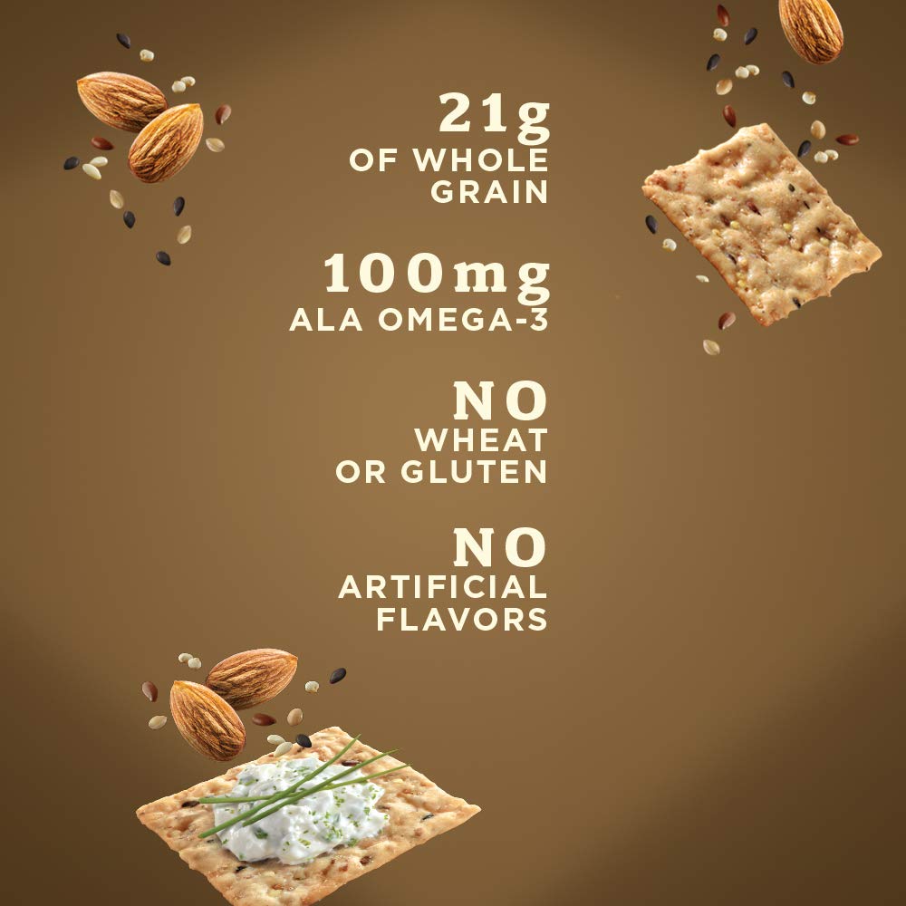 Blue Diamond Almonds Artisan Nut Thins Cracker Crisps MultiSeeds 425 Ounce Pack of 12