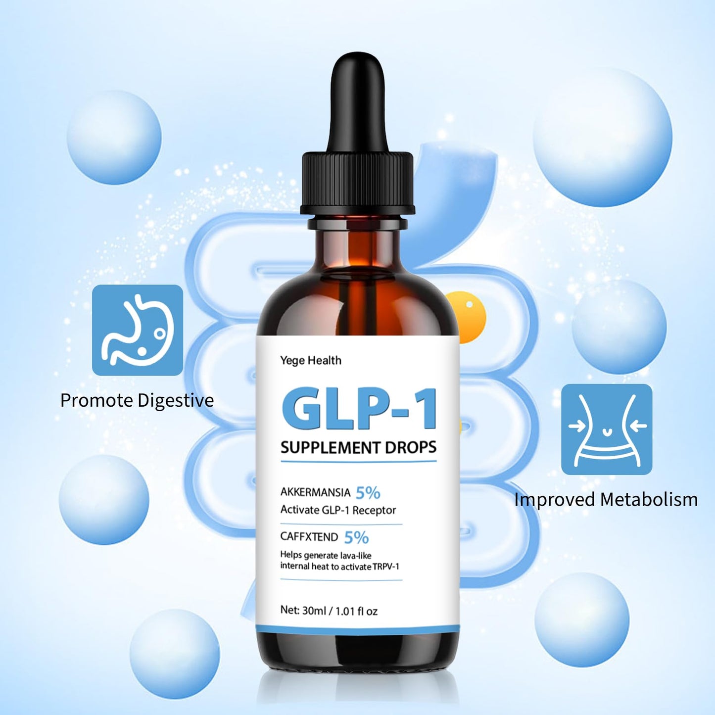 Ctanvto GLP-1 Drops for Men and Women, Fast and Easy to Use,1 Fl Oz
