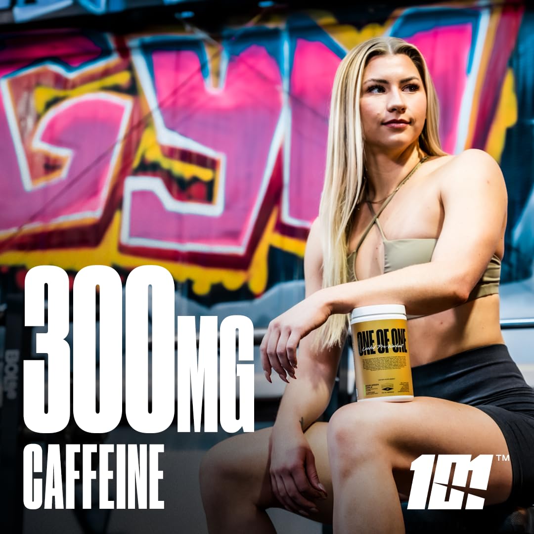 ONE OF ONE Loaded Pre-Workout - High-Stim Energy, Focus & Endurance with EndoFlo™, Genius Pure™ Alpha GPC, NeuroRush™, Dynamine®, No Crash, Gluten Free - Snow Cone