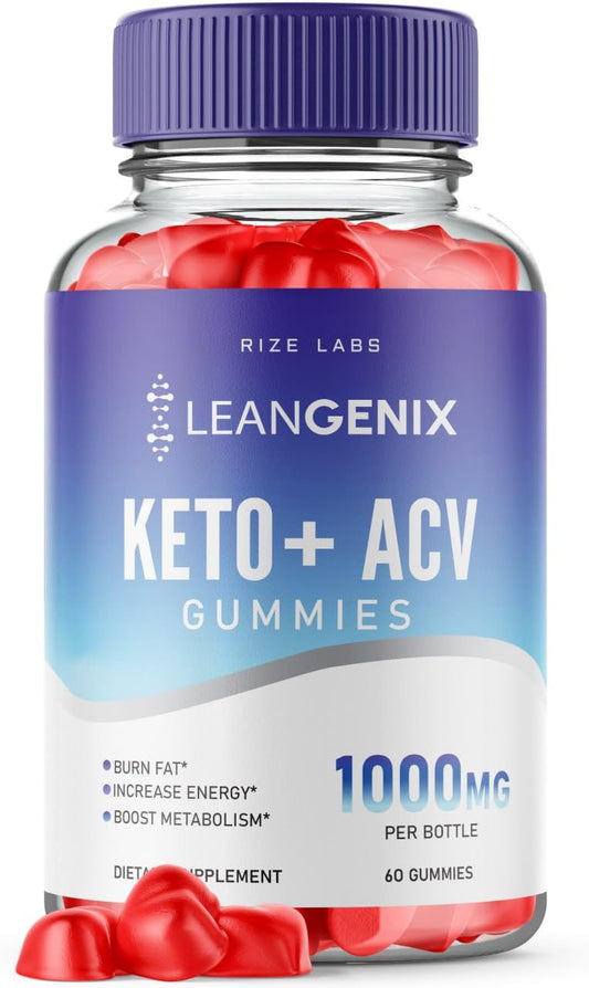 rize labs Leangenix Keto + ACV Gummies for Advanced Weight Loss, to Burn Fat and Use as Main Source of Energy, Leangenix Gomitas, Supplement Review (60 Gummies)