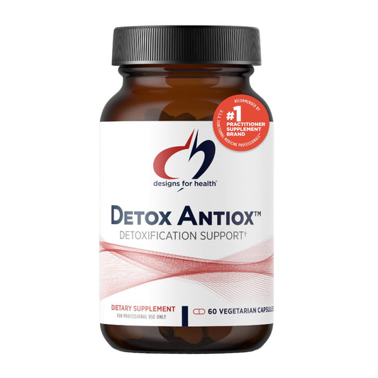 Designs for Health Detox Antiox - Liver + Detoxification Support Antioxidant Supplement with Turmeric Extract (Curcumin), Green Tea, Grape Seed, Vitamins + Minerals - Immune Support (60 Capsules)