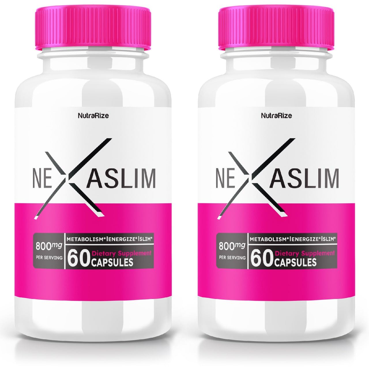 (2 Pack) Nexaslim Capsule, Nexaslim Metabolism Booster Formula, Dietary Supplement for Advanced Weight Loss, Maximum Strength All-Natural Pills for Targeting Belly Fat, Nexa Slim Review (120 Capsules)