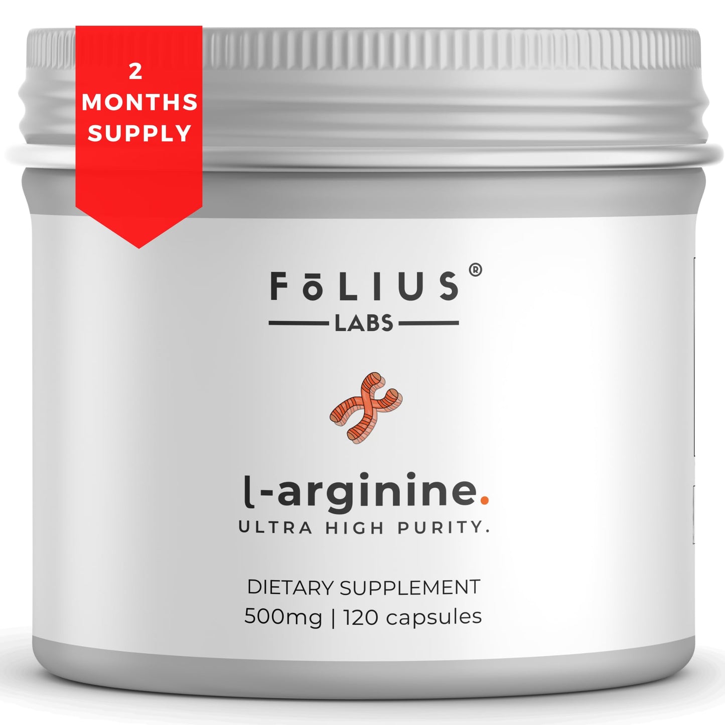 FOLIUS LABS L-Arginine 1000mg Supplement for Men and Women - Supports Nitric Oxide Production - Supports Blood Circulation - Pre Workout Amino Acid Supplement (120 Capsules)