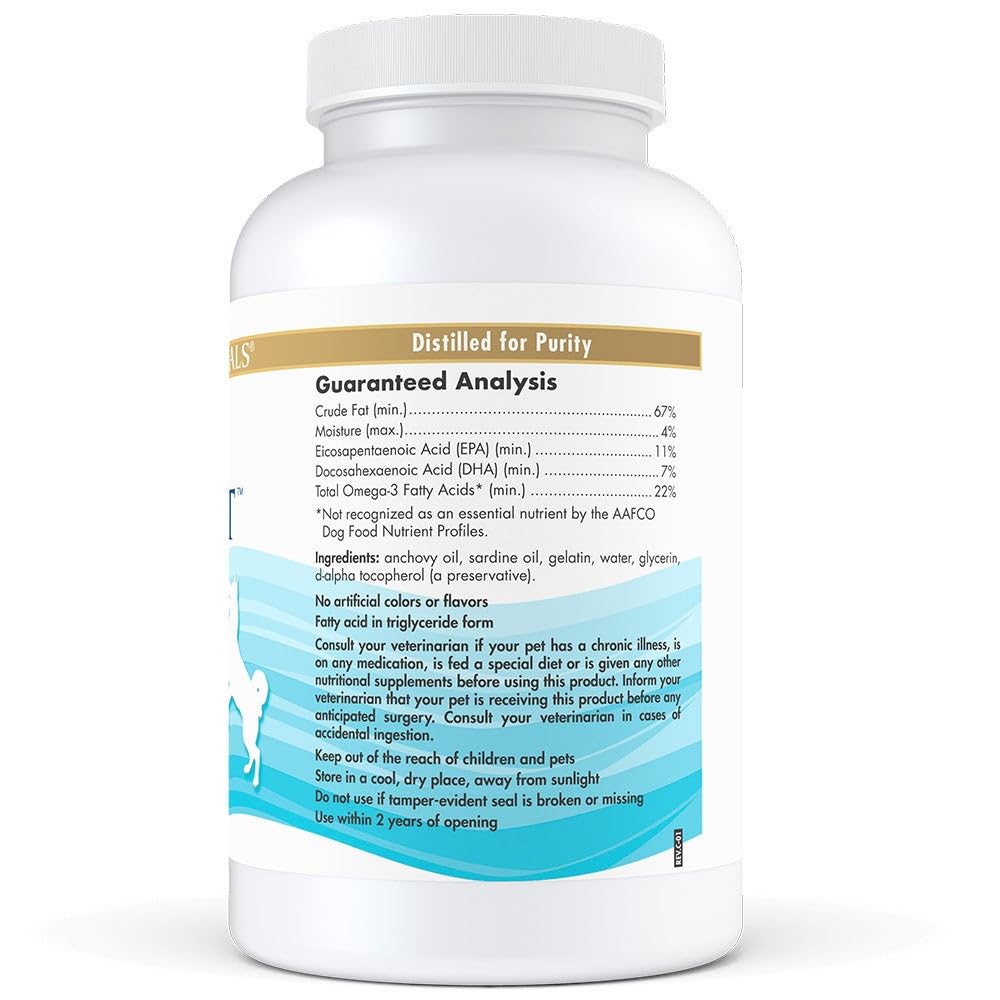 Nordic Naturals Omega-3 Pet, Unflavored - 180 Soft Gels - 330 mg Omega-3 Per Soft Gel - Fish Oil for Dogs with EPA & DHA - Promotes Heart, Skin, Coat, & Immune Health